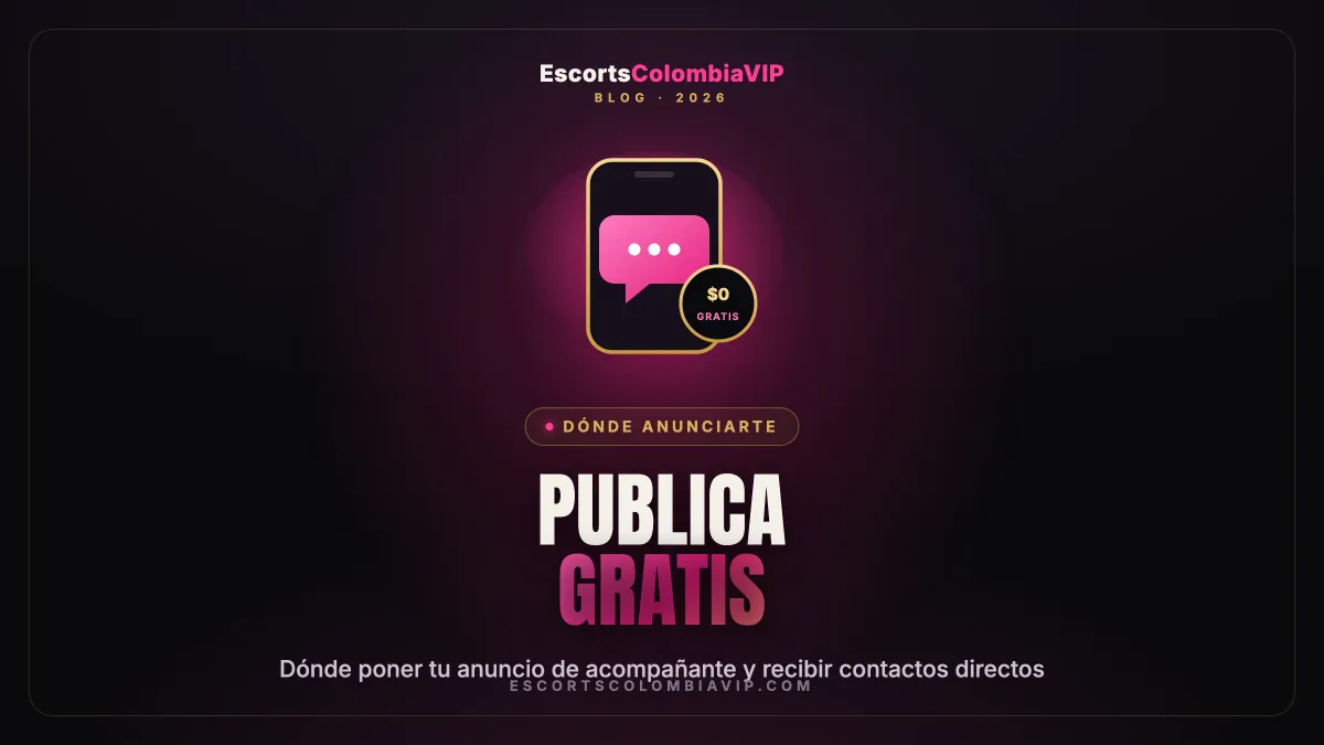 Teléfono con mensaje y etiqueta gratis: dónde publicar tu anuncio de acompañante en Colombia