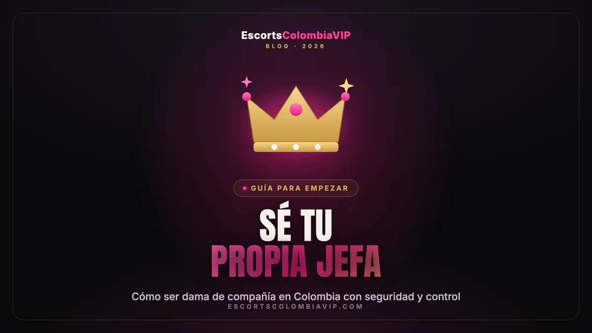 Corona dorada con joyas: sé tu propia jefa como dama de compañía en Colombia